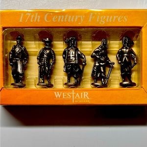 Pewter 17th Century Figures Set of 5 by Westair. Collectors condition.